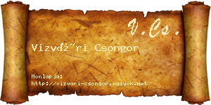 Vizvári Csongor névjegykártya